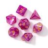 7Pcs/Set Starry Sky Acrylic Multi-side Dice Portable D4/6/8/10/12/20 Polyhedral Gaming Dice Prop Adults Family Night Party Board Game Essentials