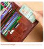 Genuine Leather Ultra-Thin Men's Multi-Function Short Wallet with Driver's License Holder and Anti-Theft Design.