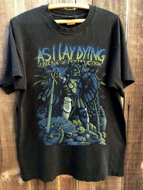As I Lay Dying rock tour concert poster short sleeve black color shirt KV38793 Unisex T-Shirt