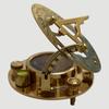 Solid Brass Sundial Compass 7.62 cm Home Decor Gifts Golden Polish Gift for Travelers, Explorers, and History Enthusiasts