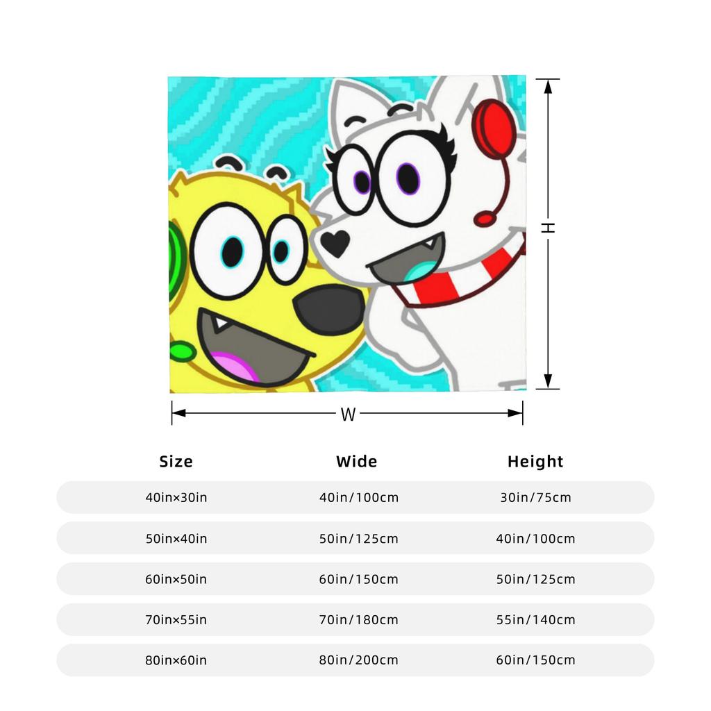 Tylers And Snowi Gaming Fleece Blankets Game Anime Customized Throw Blankets for Home Hotel Sofa 125*100cm Rug Piece