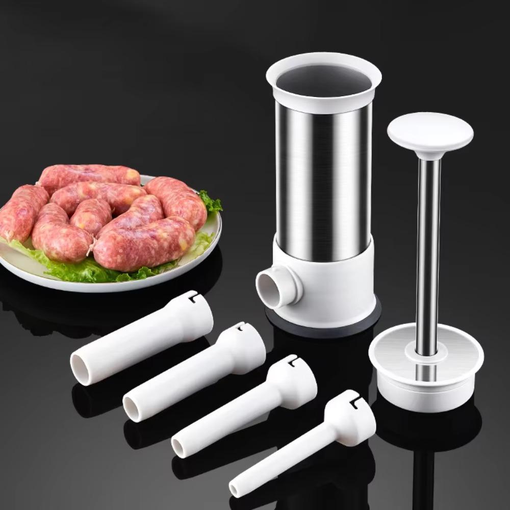 Stainless Steel Sausage Stuffer Press Type Sausage Filler Practical Sausage Maker  Home