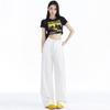 Белые Джинсы Wide-leg для Женщин на Лето Тонкие С Высокой Талией Свободные Прямые Из Ледяного Шелка для Фигуры "Груша"
