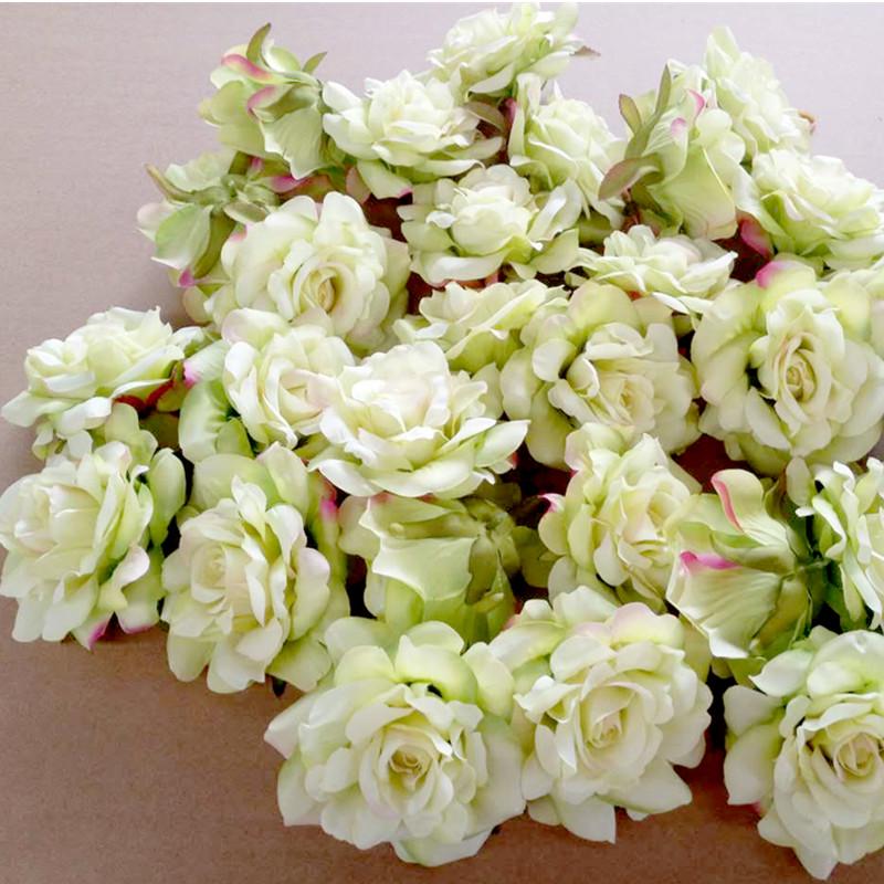 10 шт. искусственных цветов Real Touch, головка 10 см, венок своими руками, подарочная коробка, шелковые цветы для свадебных украшений, украшения стола для детского душа
