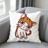 Pixel Kittehh Pillow cover Soft Microfiber Pillowcase Home Sofa Decor Surprise Decorative printed