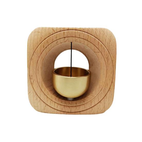 Brass Wood Shopkeepers Bell Loud Sound Front Door Hanging Bell Wind Chime Magnetic Door Opening Doorbell Home Office Coffee Shop Entrance Decoration