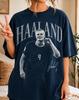 Винтажная графическая футболка Haaland Vikings, мужская и женская, летняя, 100% хлопок, оверсайз, высокое качество, короткий рукав, стритвир