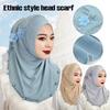 Stretch Elegant Headband Hat Top Knot Soft Head Wrap Cap Simple Solid Color Ramadan Hijab Ladies Hair Cover