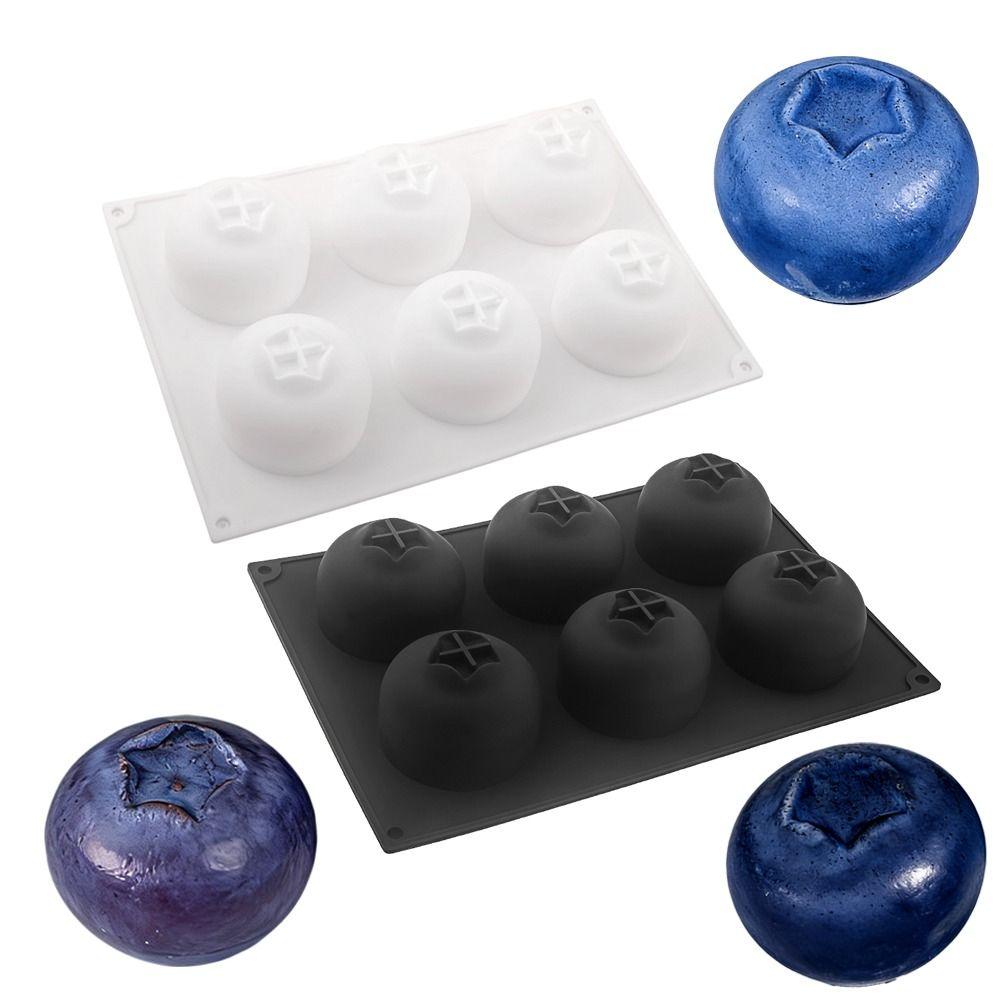 6 Cavity Blueberry Mousse Cake Mold Heat Resistant French Pastry Mold Chocolate