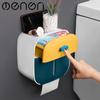 Wall-Mounted Toilet Paper Holder Load-Bearing Toilet Paper Dispenser Waterproof Paper Storage Home Bathroom Accessories