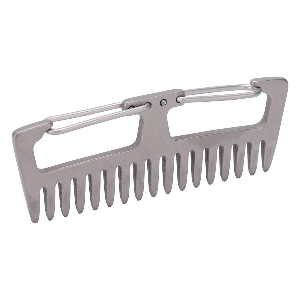 Расческа из титанового сплава для активного отдыха EDC портативная антистатическая легкая расческа с пряжкой для кемпинга