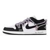 Air Jordan 1 Taro Paste Boba Низкие Винтажные Баскетбольные Кроссовки Женские Черно-Бело-Фиолетовые DC0774-101(Команда773-)