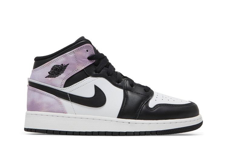 Kids' Sneakers Nike Jordan 1 Mid SE Zen Master (GS) Black/White/Amethyst Wave/Bleached Coral