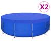 Vidaxl Plandeki Na Basen, 2 Szt., Pe, Okrągłe, 460 Cm, 90 G/M²