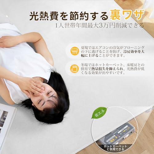 SOMANT Rug, 1.5 Tatami Mats, Summer Rug, Non-Slip, Soundproof, Thick, Dust Mite Resistant, Odor Resistant, Skin-Friendly, Stylish, Scandinavian Style,