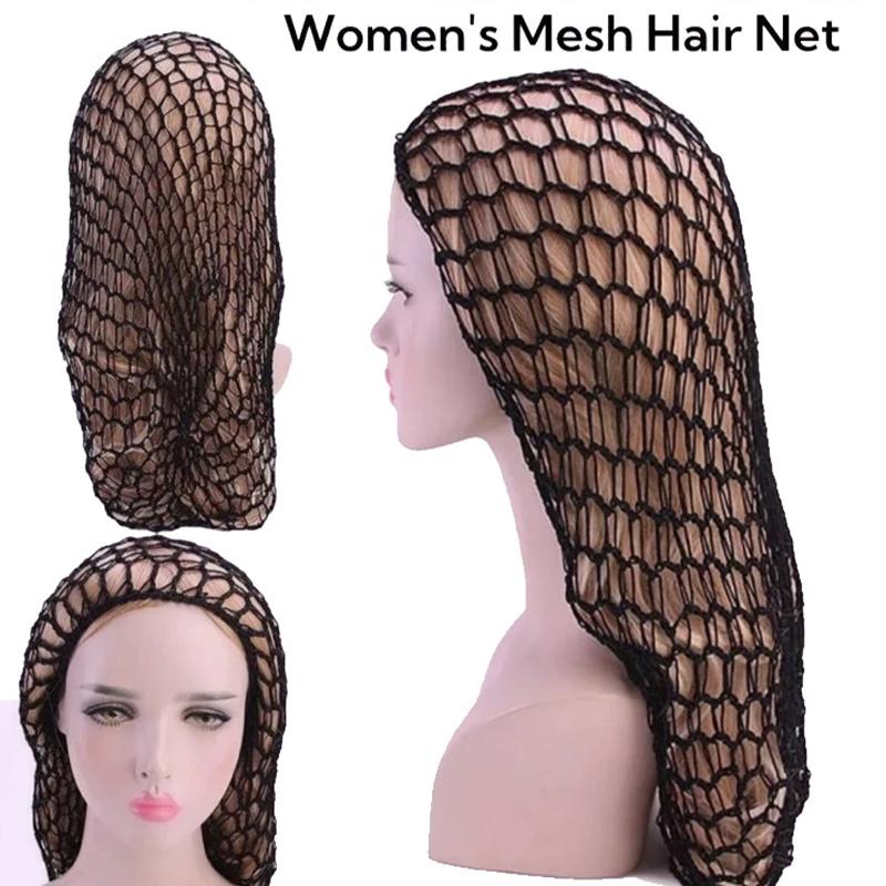 Solid Color Mesh Hair Net For Women Crochet Cap Sleeping Snood Lightweight Beauty Accessories Night Use
