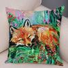 Original Decorative Cushion Cover Abstract Swirl Pattern with Animal Motif Soft Square Pillow Home Living Accessory xcm