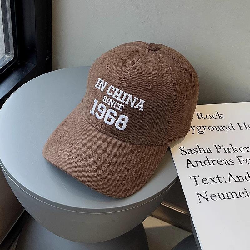 Korean ins style embroidery soft top big head circumference baseball cap children street curved brim showing face small peaked cap men