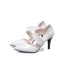 FOREADA Women Shoes Pumps High Heels Pointed Toe Thin High Heels Sexy Party Wedding Shoes White Bridal Shoes Red Big Size 11 12