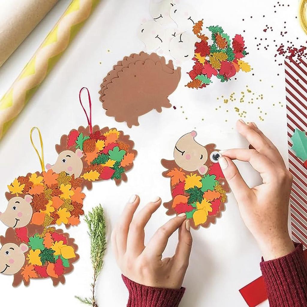 Набор для поделок из фетра «Ежик» Сделай сам Украшения для вечеринки по случаю дня рождения Детская мультяшная подвеска «Ежик» Подарки из фетра ручной работы Принадлежности для детского праздника