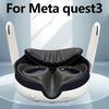 Подушечка для лица VR-гарнитуры для Meta Quest 3 из искусственной кожи, дышащая, для очков виртуальной реальности, чехол-подушка для лица, запасные части, аксессуары