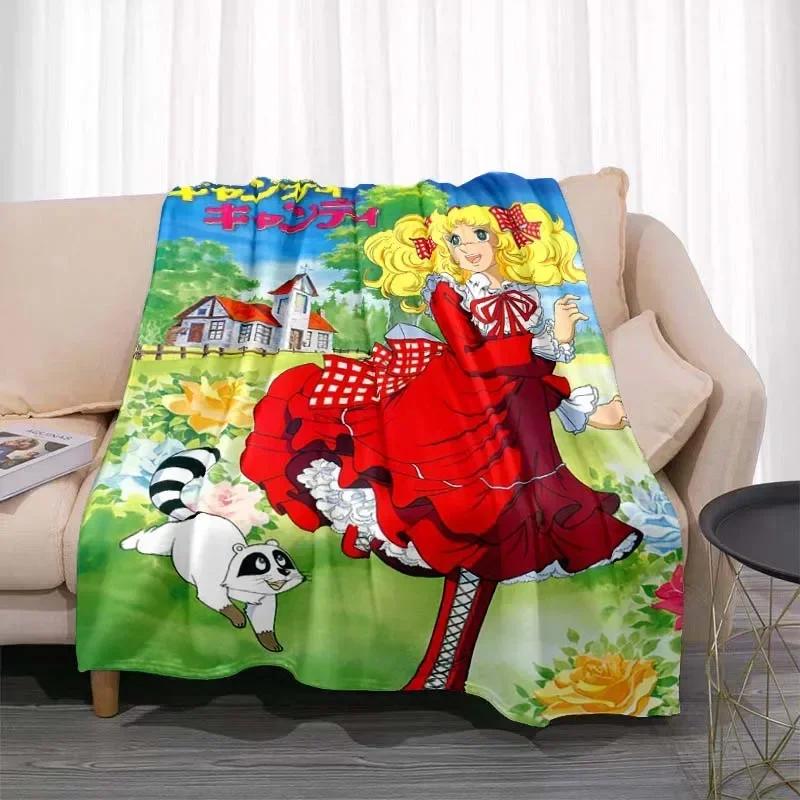 Одеяло Candy Candy Anime Kawaii Japanese Anime Flannel Super Soft Warm Blanket Подходит для дома Four Seasons Bedroom Blanket