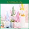Easter Bunny Gnome Figurine Home Decor With Knitted Hat For Holiday Festivities