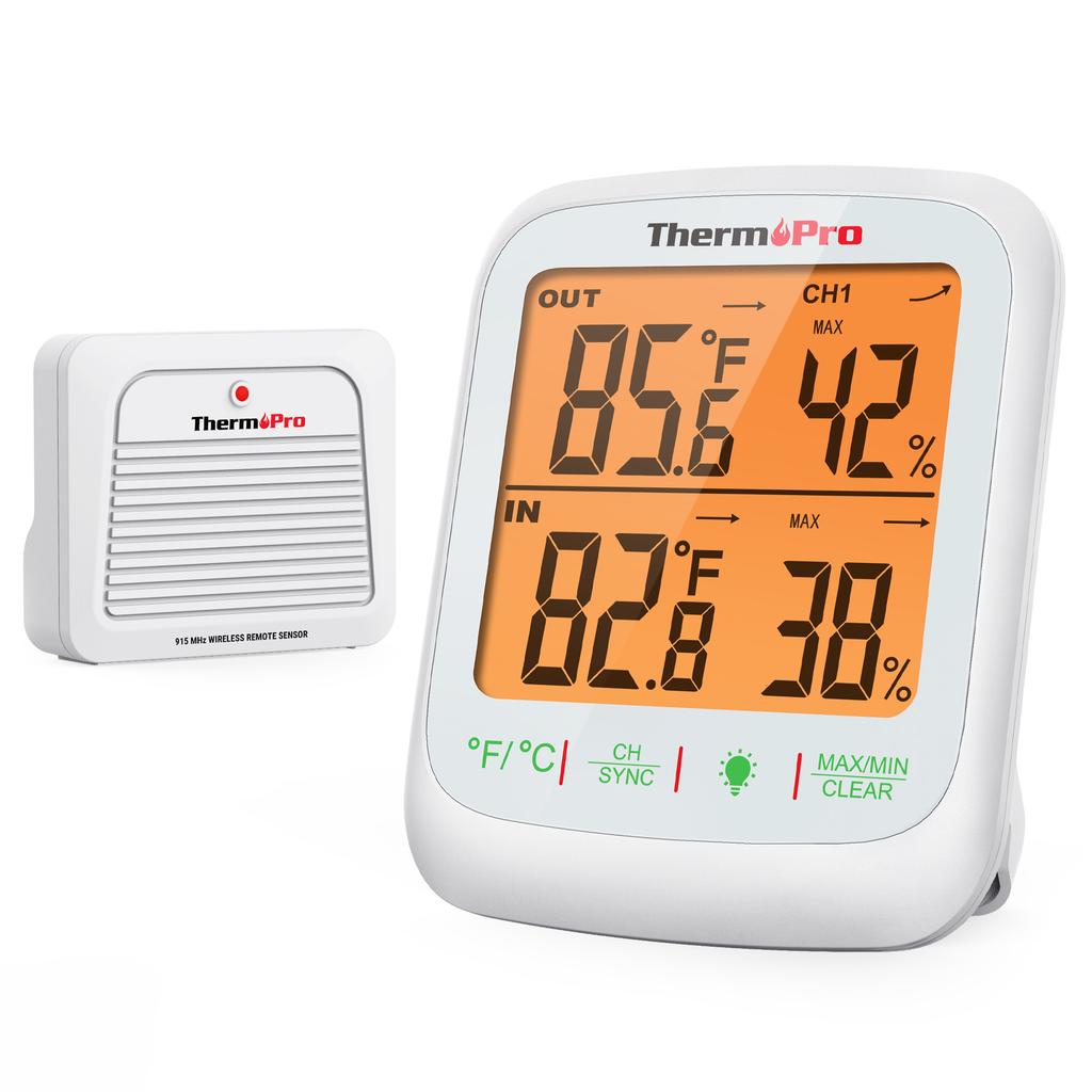 ThermoPro TP260B 300M Remote Range беспроводной цифровой домашний монитор температуры и влажности с подсветкой внутри и снаружи помещений