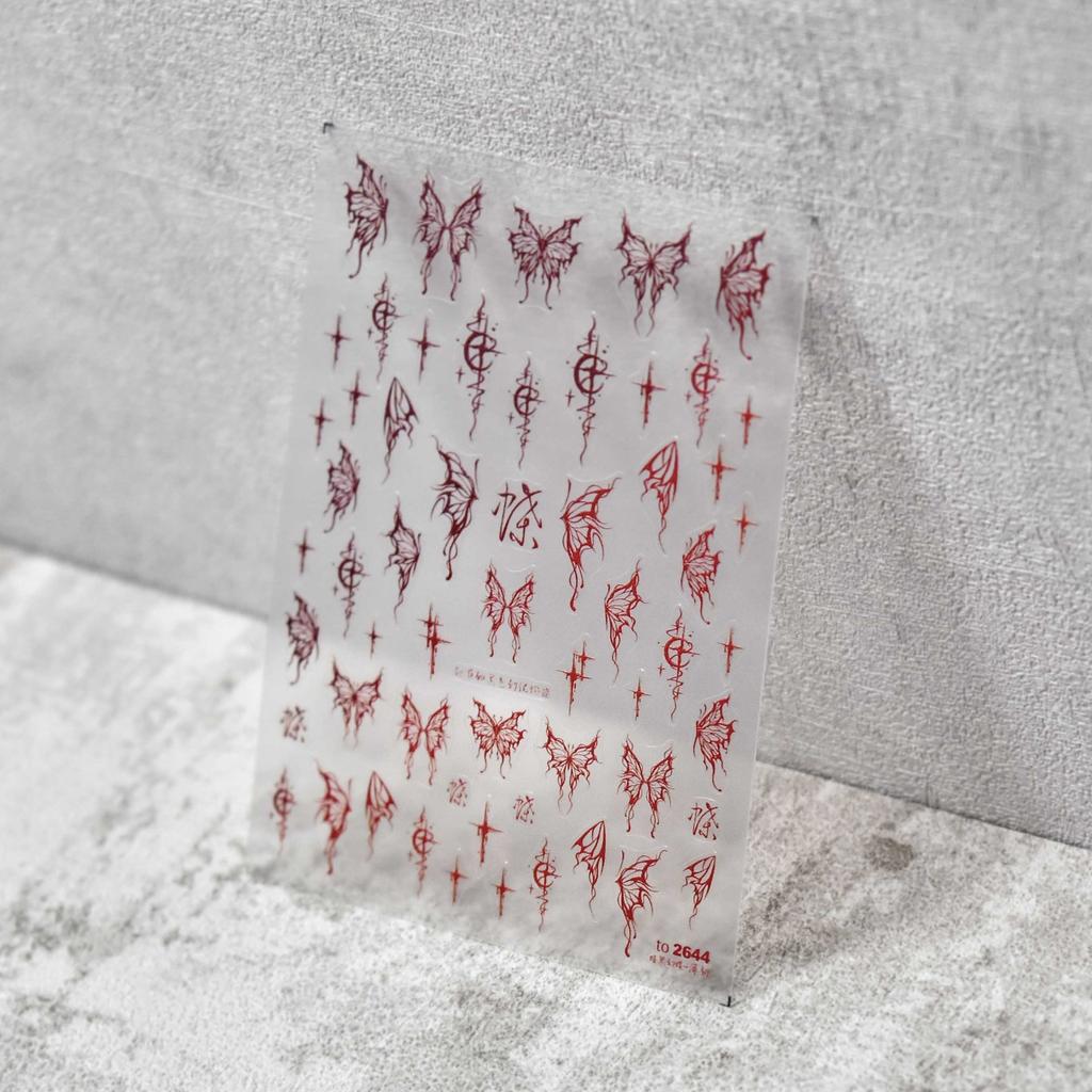 Тонкие прочные темные наклейки-бабочки для ногтей, изготовление креативных декоративных наклеек своими руками