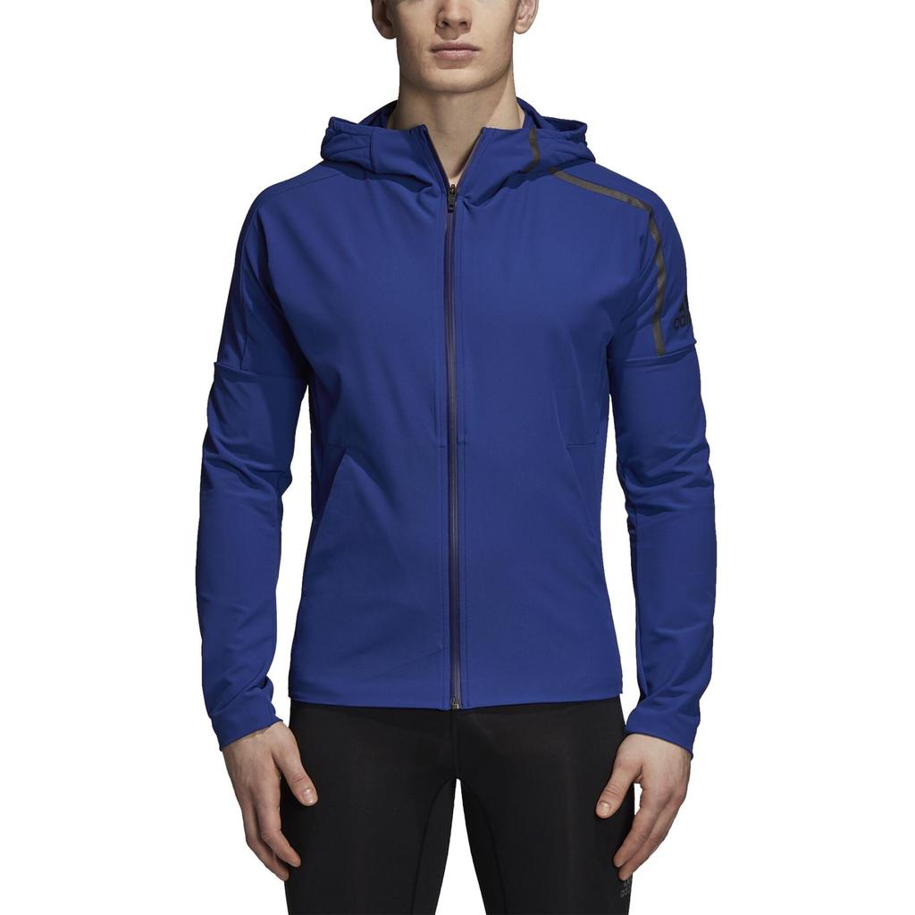 Adidas X Zne Collaboration Mens Running Series Lightweight Zip-Up Hooded Breathable Jacket Men Jackets Dark-Blue CY5482