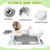 Foldable Baby Bath Tub Ergonomic With Temperature & Cushion Bath Pad + Bath Net