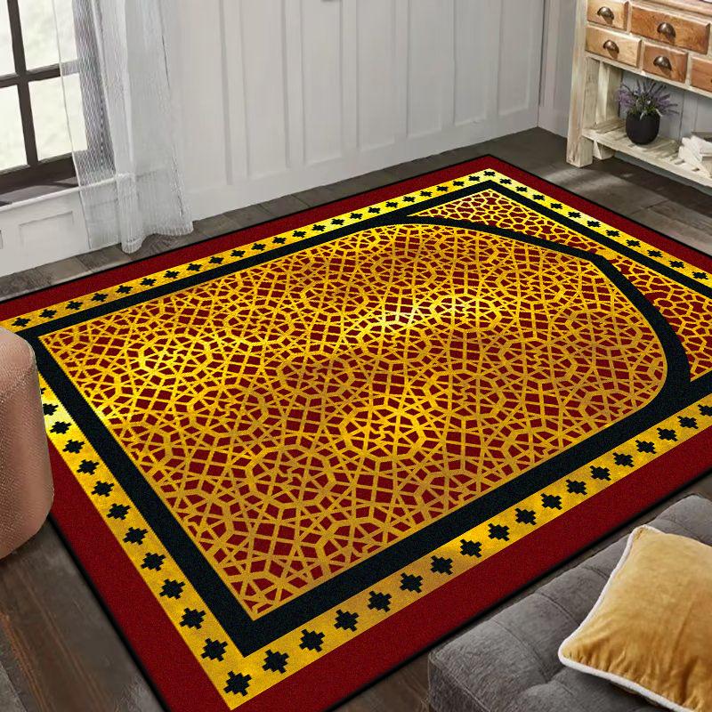 Ближневосточный резной молитвенный ковер фланелевый нескользящий коврик для молящихся коврик для колен мягкий машинная стирка домашняя гостиная украшение