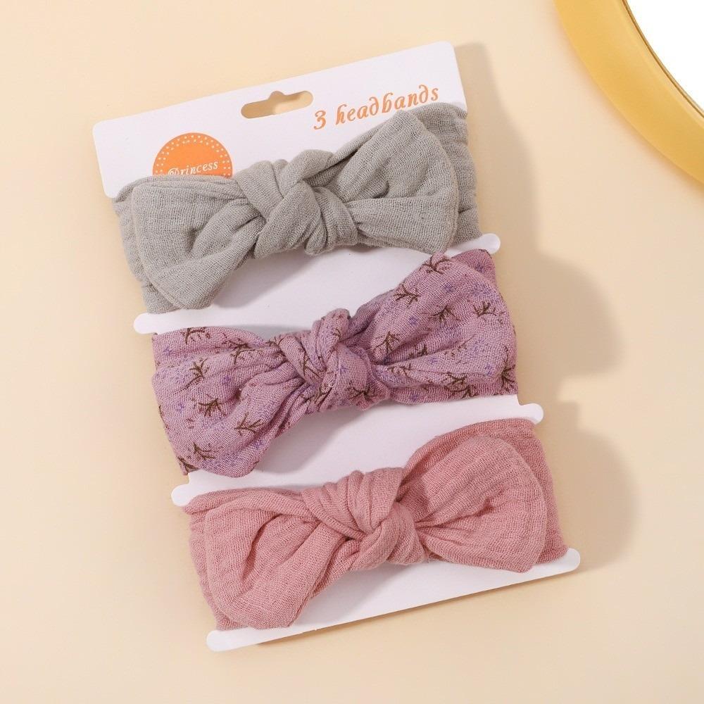 3Pcs/Set Knit Fabric Baby Girl Headwrap Elastic Band Newborn Hair Bands Baby Hair Accessories