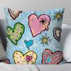 1pc Love Full Screen Cartoon Pillow Case Square Pillow BedroomSofa Leisure Comfort Cushion Car Living Room Home Decoration 40X40