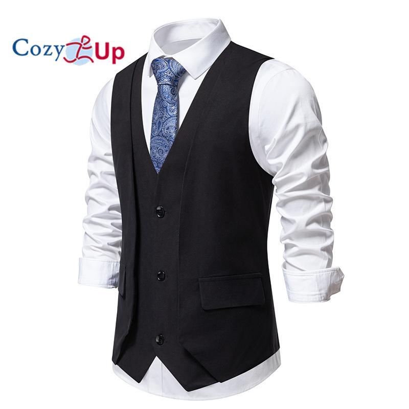 Уютный мужской формальный модный жилет, многослойный жилет, деловой костюм, жилеты для свадьбы