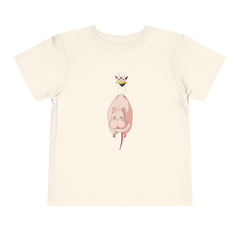 Toddler Tee, Spirited Away Mouse and Bird, Kids Tshirt, Cute Anime Shirt, Children Gift, Studio Ghibli, Magical Creatures, Fantasy Apparel