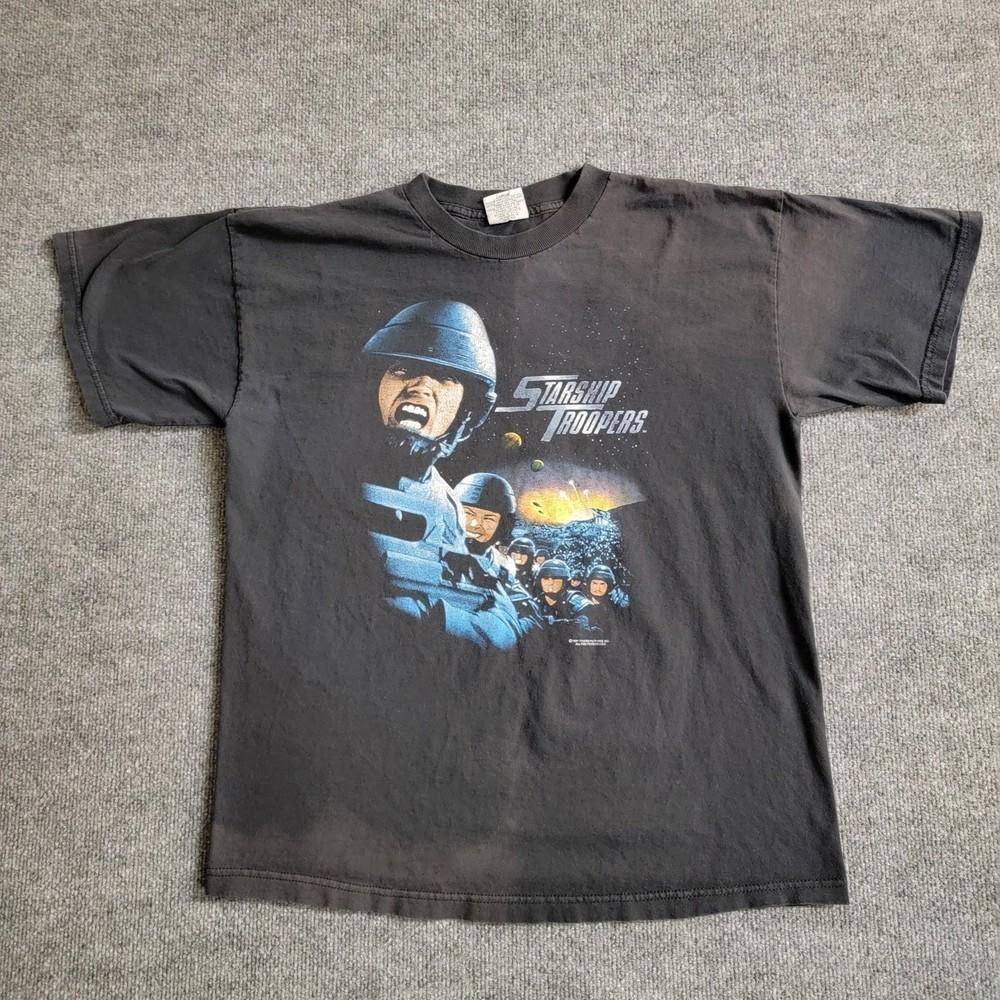 Винтажная футболка Starship Troopers Стэнли ДеСантис 1997 г. Размеры S-5XL РЕДКИЙ ПЕРЕПЕЧАТКА Унисекс Футболка