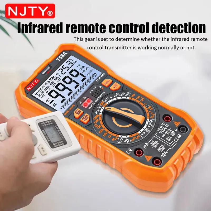 TY T58A/B NCV Digital Multimeter 9999 words Auto Ranging AC/DC voltage meter Flash light Back light Large Screen like RM113D
