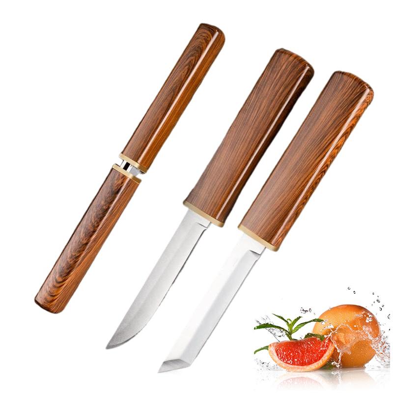Кухонный нож с двойным лезвием, 2 шт./компл., мини-нож из нержавеющей стали, легкий пластиковый нож с ручкой