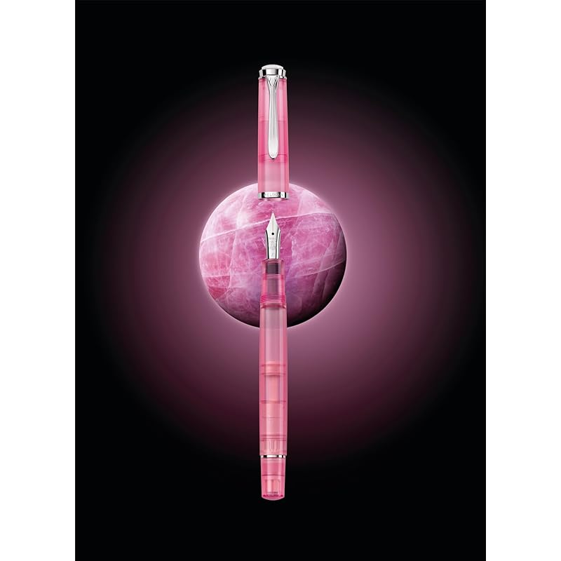 Перьевая ручка Pelikan Pelican F Fine Print Classic Demonstrator Rose Quartz M205 Limited Официально импортированный продукт