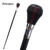 Black Red Leather Ball Silver Walking Cane Fashion Decorative Walking Stick Gentleman Elegant Cosplay Cane Crosier 93cm