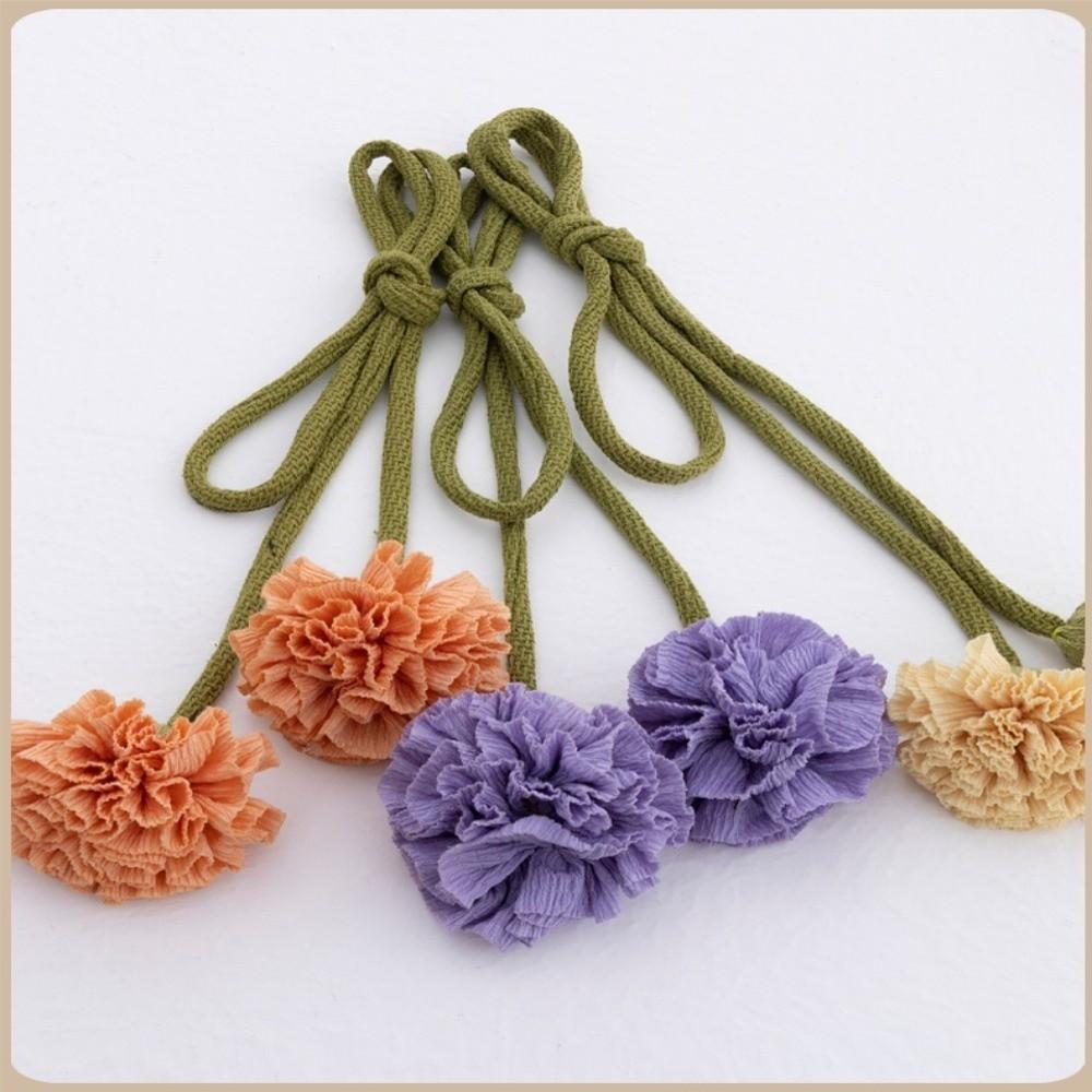 Adjustable Flowers Curtain Straps Decorative Carnation Curtain Tie Rope Curtain Buckle Bedroom