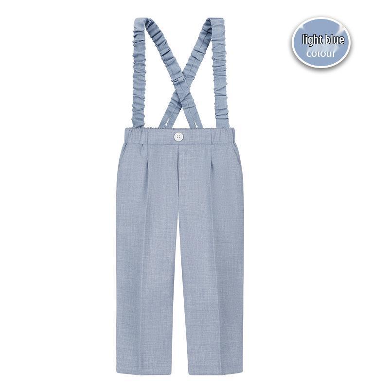 Детские однотонные брюки - Повседневные длинные брюки для мальчиков для школьной формы, Весенне-осенний костюм для выступлений