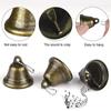 WTEMPO 8 шт., металлические декоративные колокольчики в стиле ретро, ​​38 мм, открытые колокольчики с пружинным крючком, креативные рождественские колокольчики «сделай сам», домашний декор, колокольчики для дрессировки домашних животных, колокольчики