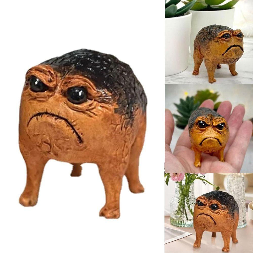 Статуэтка животного из смолы, ручная работа, украшение в виде лягушки, креативный подарок, статуэтки из смолы для спальни