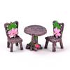 Accessories DIY Gifts Table and Chairs Micro Landscape Garden Furniture Ornament Mini Miniature