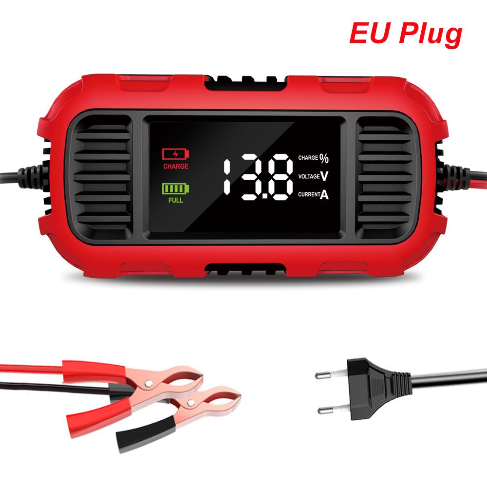 2A 12V Зарядные устройства для автомобильных аккумуляторов Цифровое обслуживание аккумуляторов Для AGM GEL Свинцово-кислотных аккумуляторов Зарядное устройство для аккумуляторов мотоциклов и скутеров