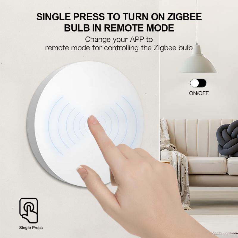Кнопка Tuya ZigBee Smart Scene Switch Беспроводной пульт дистанционного управления с кнопкой включения/выключения Многосценарная связь Пульты дистанционного управления