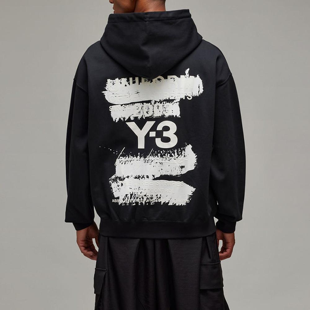 adidas Y-3 Graphic Hoodie Asia Sizing 'Black' Men's JN4882