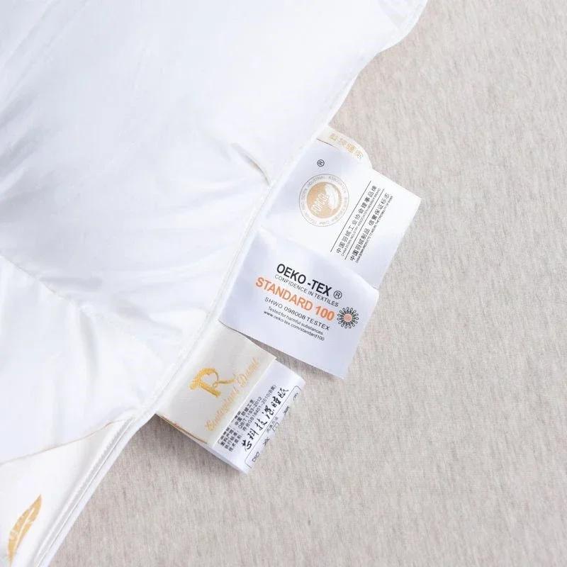 Белое одеяло из гусиного пуха Теплое Зимнее Толстое 3D Хлеб Одеяло для Кровати Роскошное Плиссированное Наполнение для Квилтов Односпальное Двуспальное Пуховое Одеяло